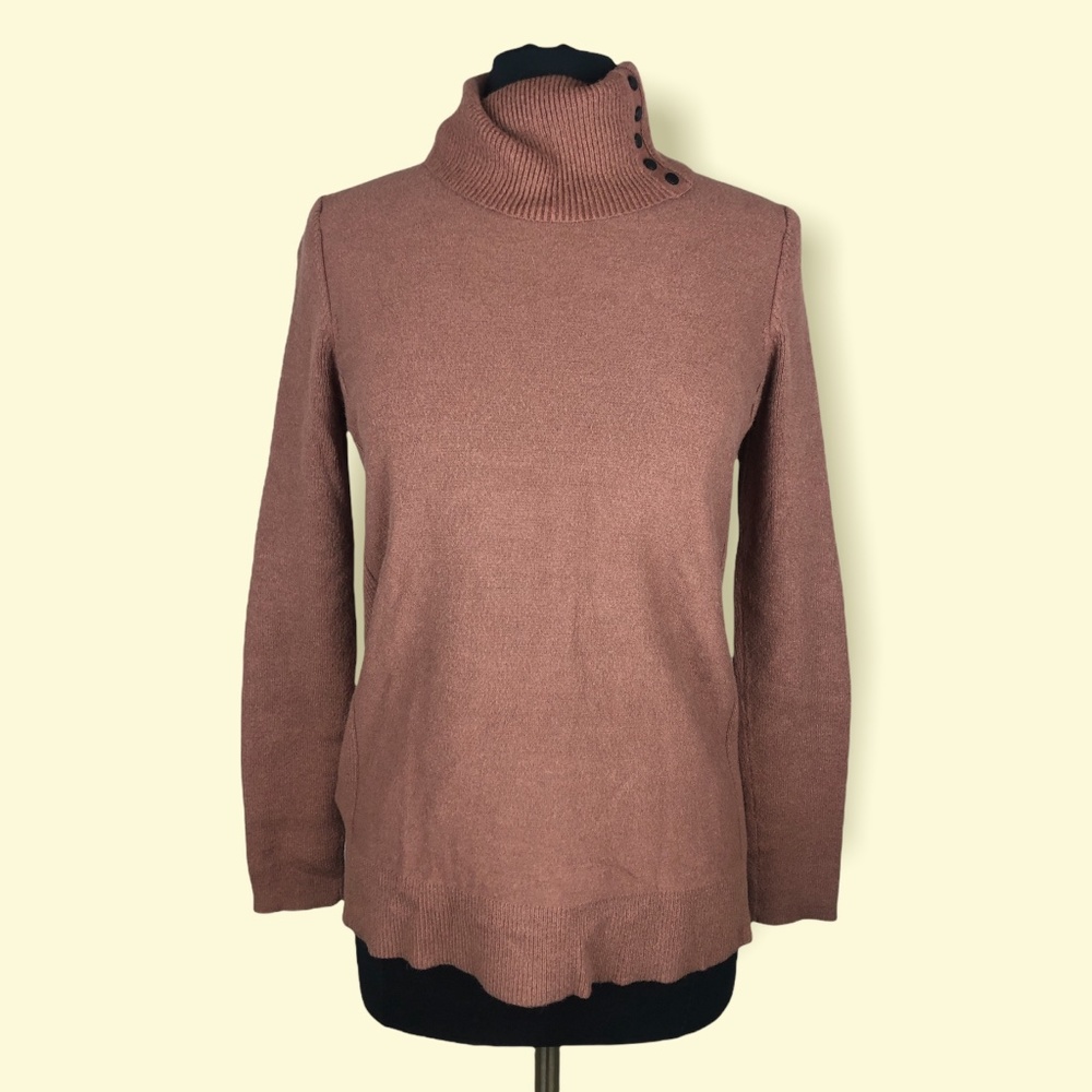 Calvin Klein Jeans Brown Cowl Neck Knit Sweater Medium